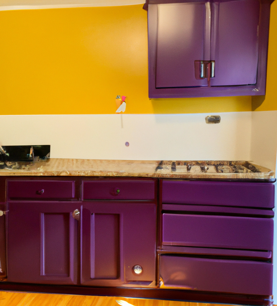 厨房中的大胆颜色油漆