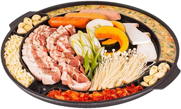 传统韩式不粘烤盘(适合烹饪多种菜肴的最佳韩式烧烤架)